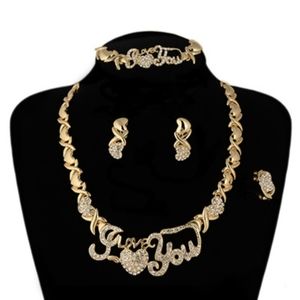Gold Tone Necklace Set